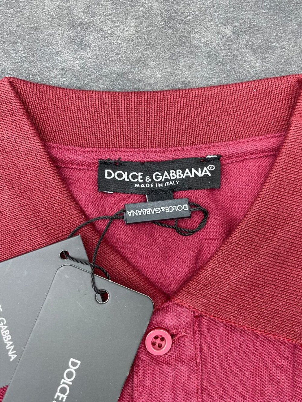 Dolce & Gabbana Men’s Rose Polo Shirt Logo Plaque- Size XXL - Picture 3 of 5